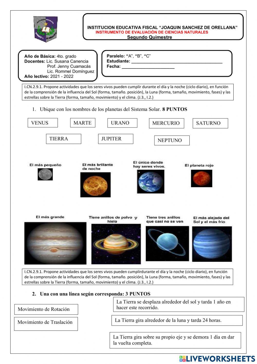 Evaluación CCNN Cuartos