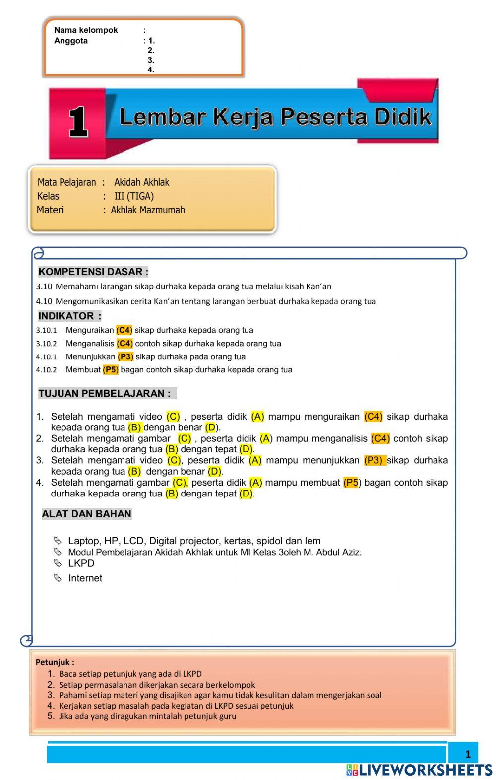 Sikap Durhaka kepada orang tua