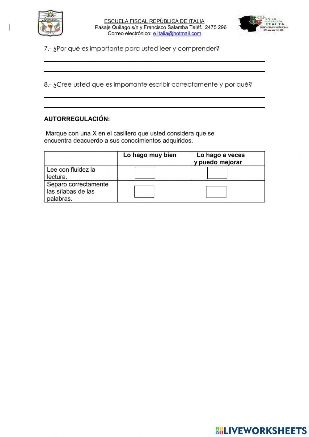 Evaluación de lenguaje