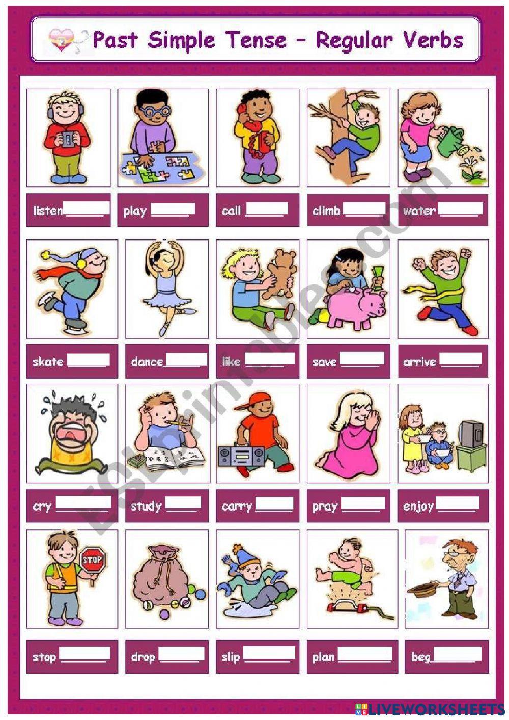 Past simple regular verbs for kids worksheets. Past simple for children. Английский язык simple past Tense Regular verbs. Past simple for Kids. Паст Симпл воркшит.
