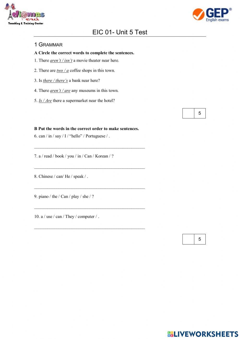 Ip-beginners-U5-TEST