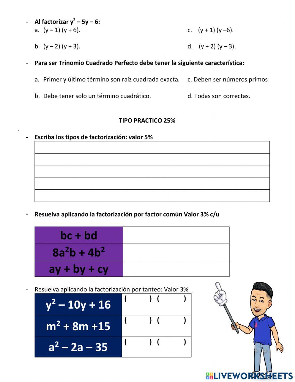 Examen  de Matemáticas II Parcial 2022