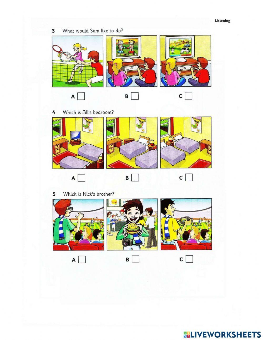 Starter 1 (2018) - Test 1 - Listening