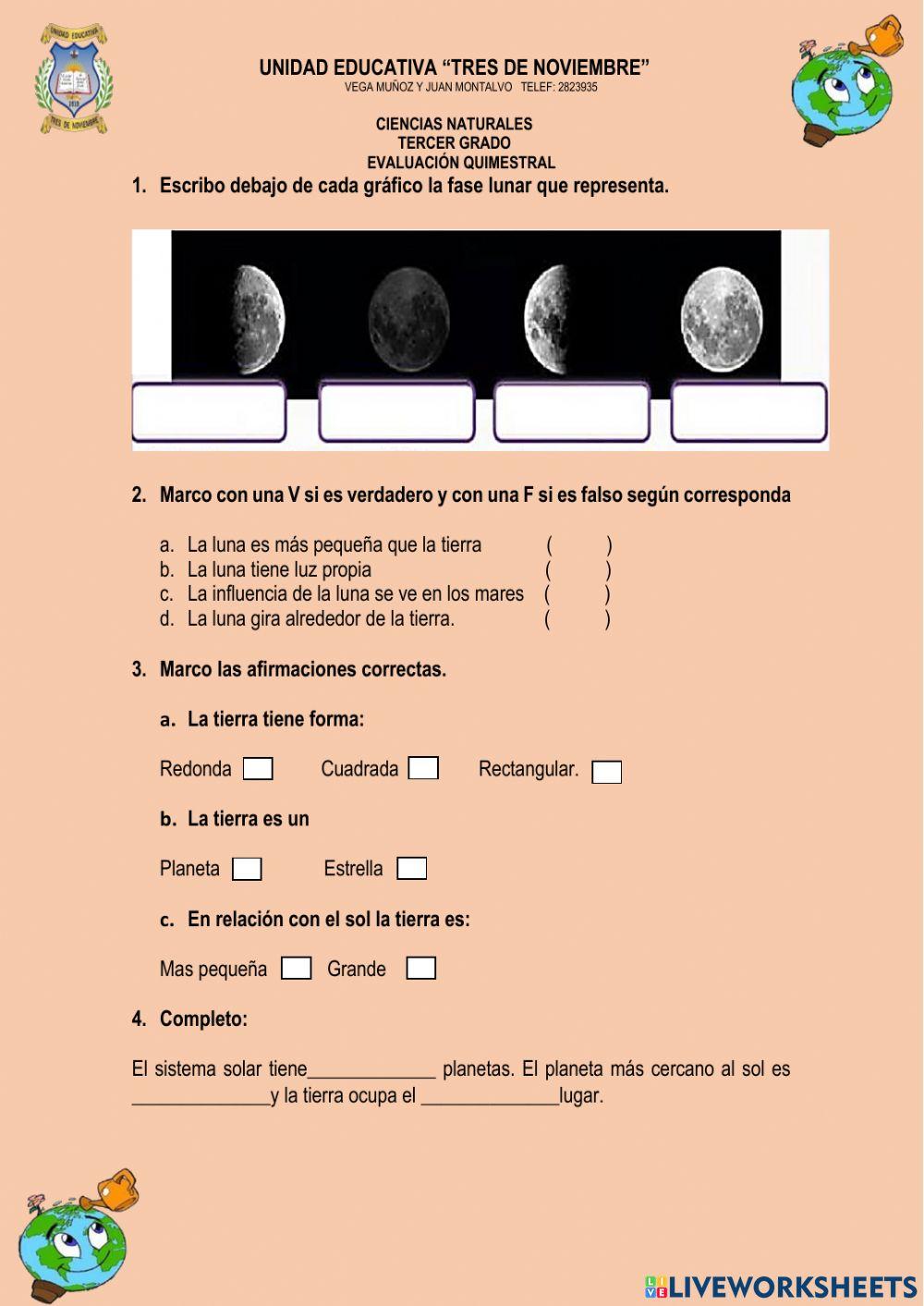Evaluación Quimestral