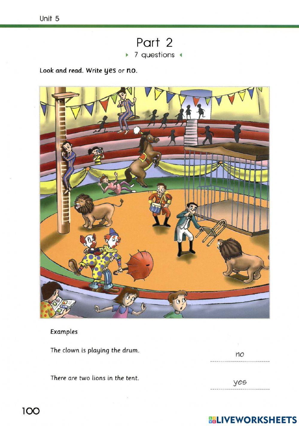 Flyers 2, Test 5, Reading and Writing