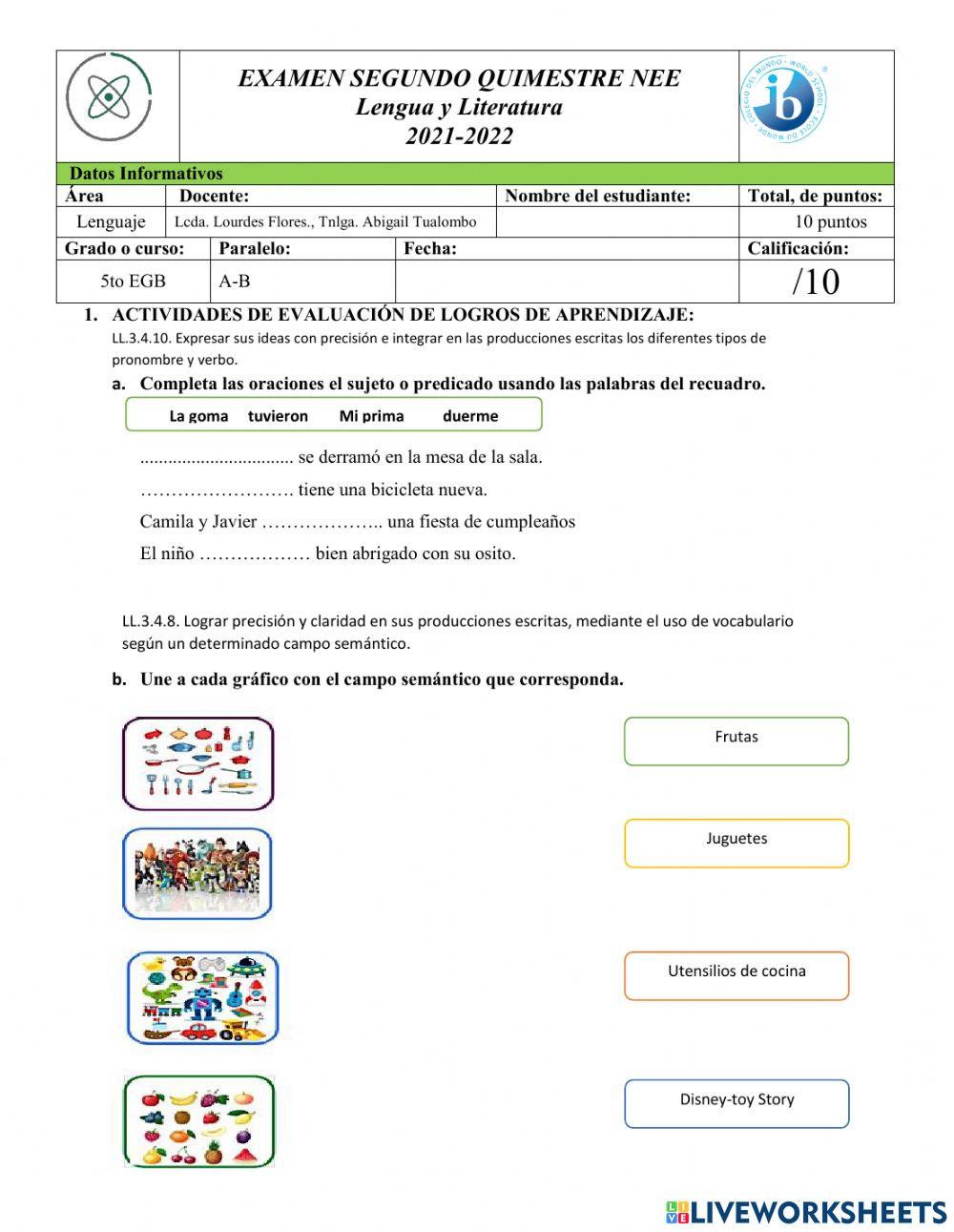 Evaluación de logros de aprendizaje