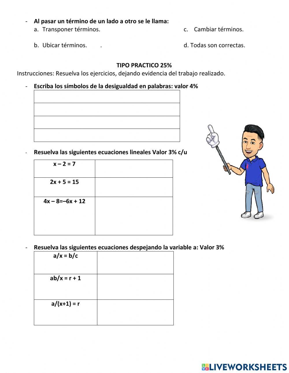 Examen de Matemáticas I 2022