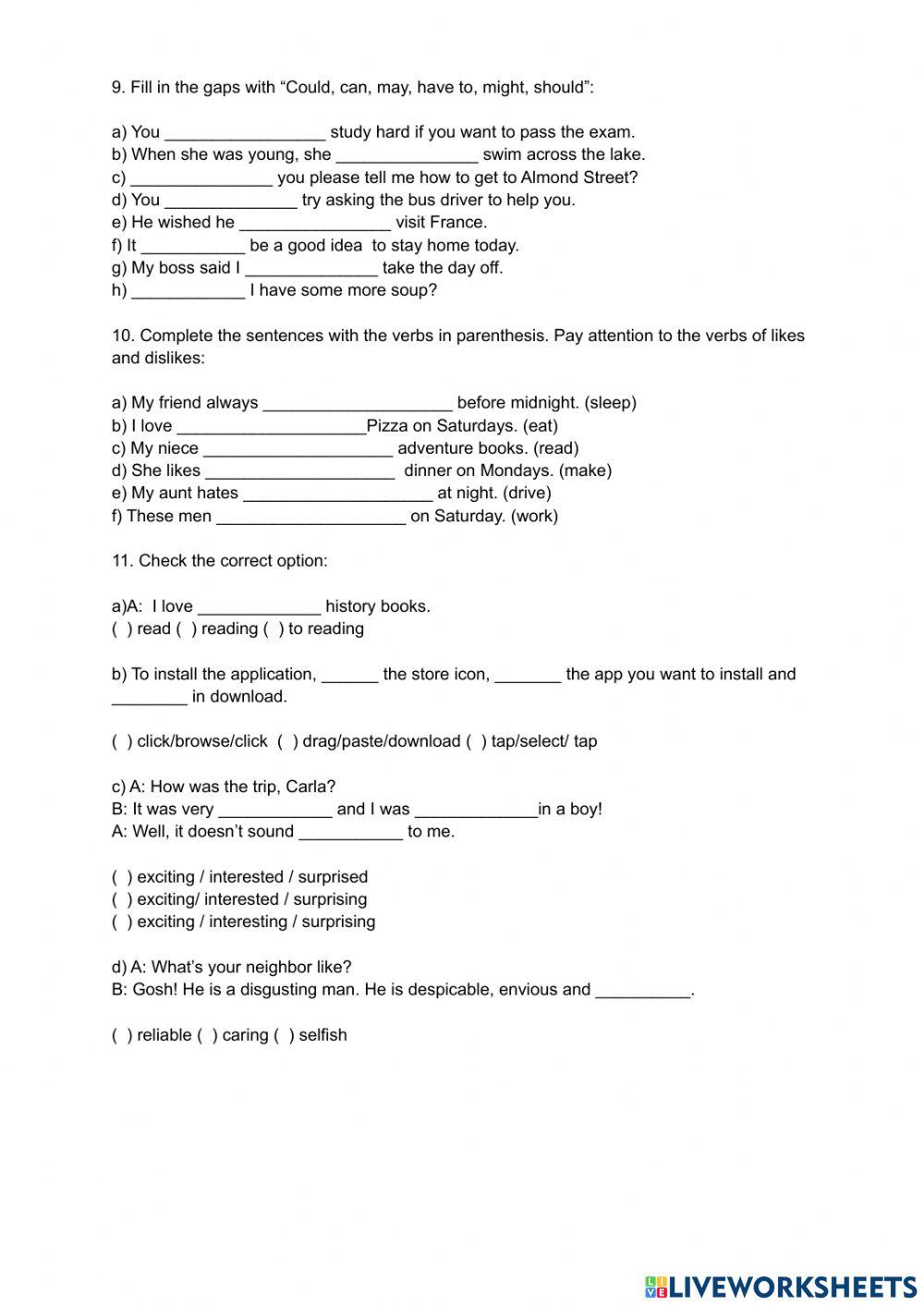 Progression 1 Final Review