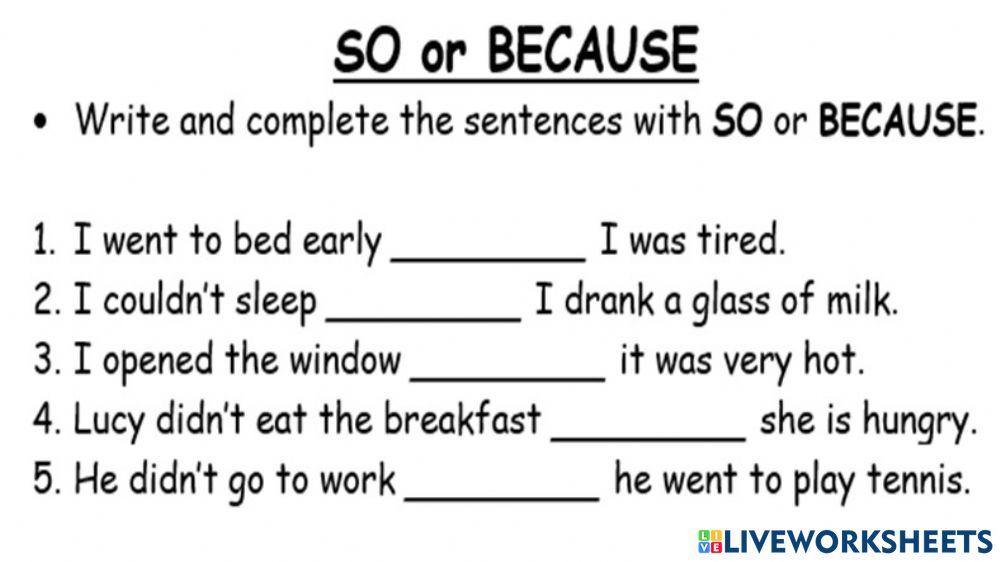 JUNE 27th HW BECAUSE