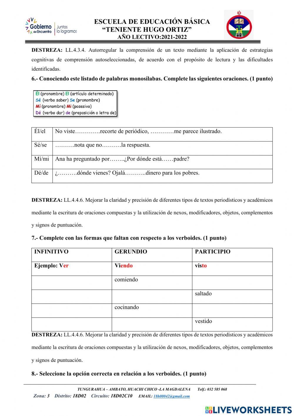 Evaluación quimestral-2q