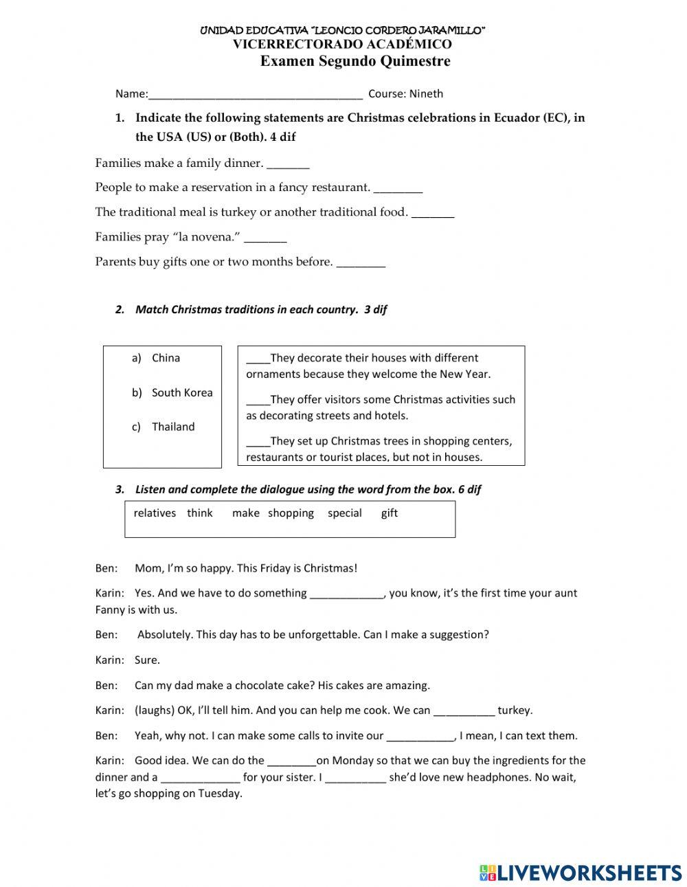 Evaluation Second Term 9no