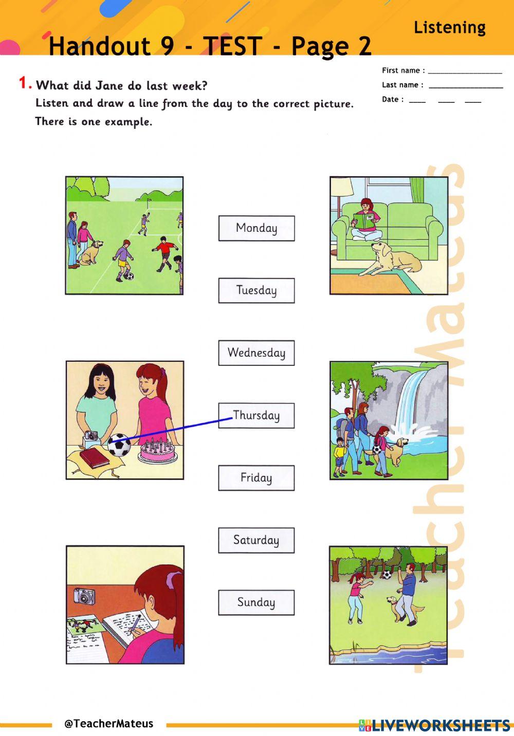 Handout 9 - TEST - Page 2 - Listening