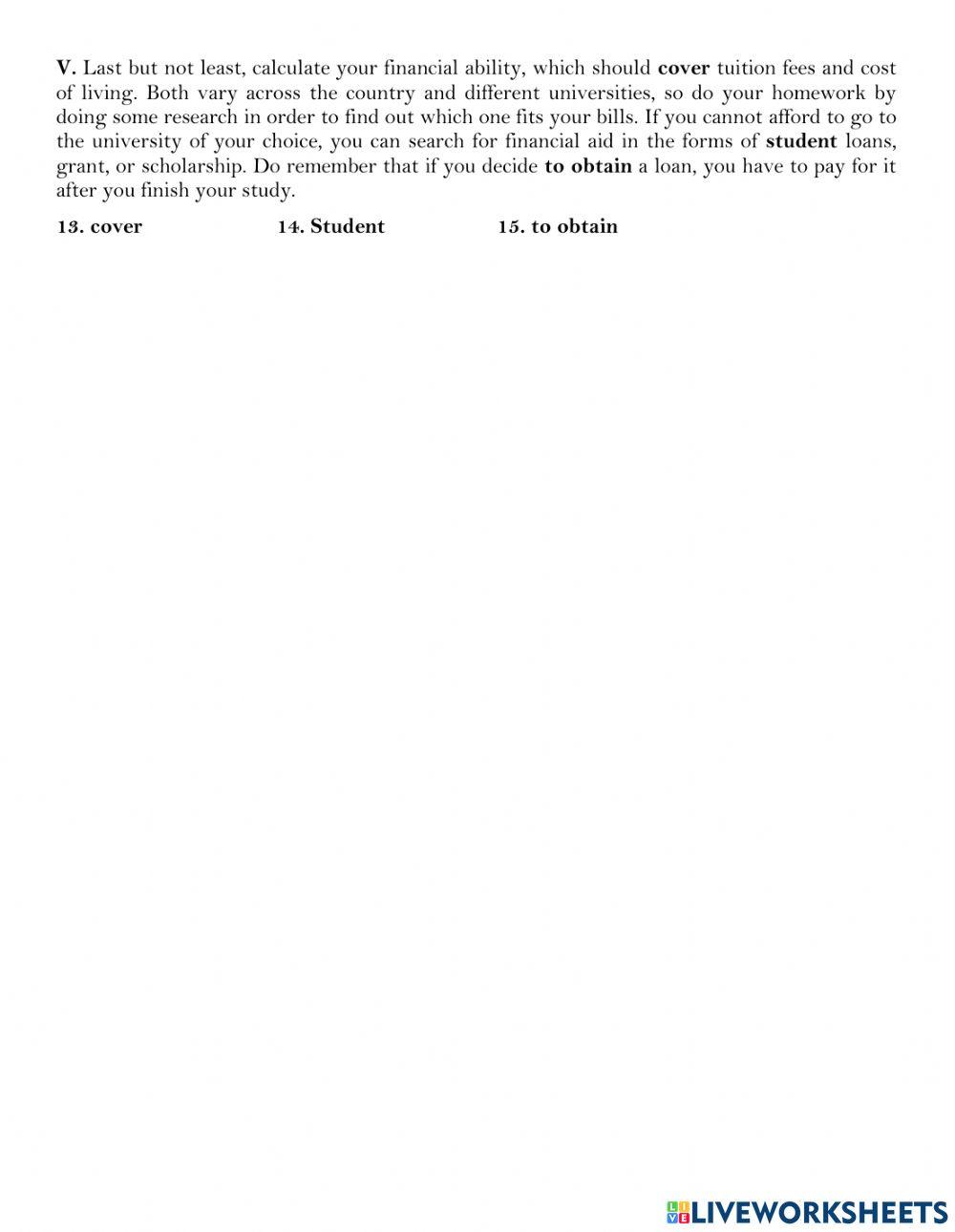 Word Function Practice - 5