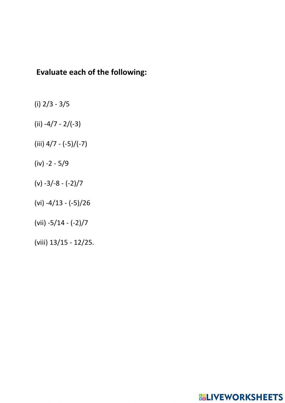 Concept-HW-G8-Operations on Rational Numbers