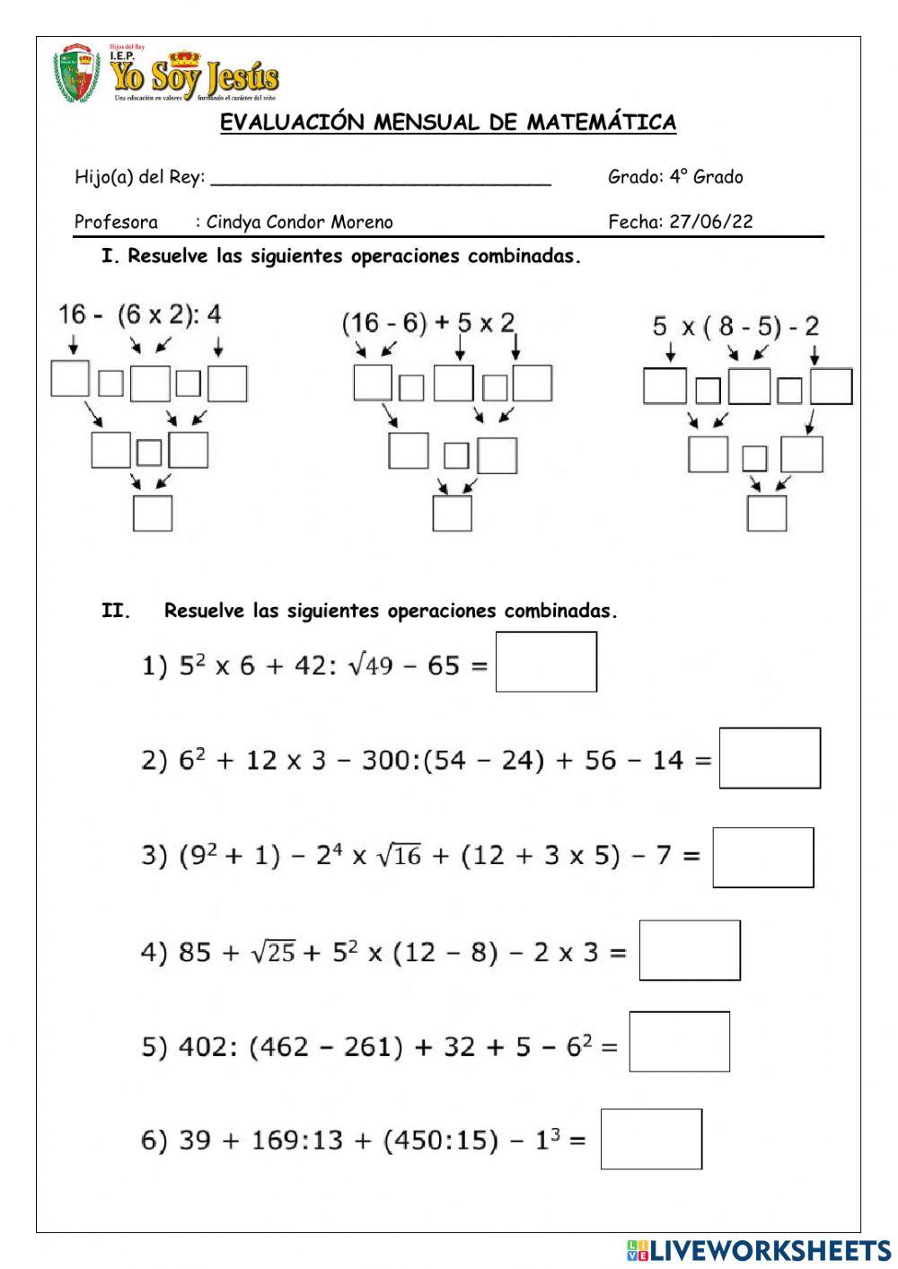 Examen de matematica
