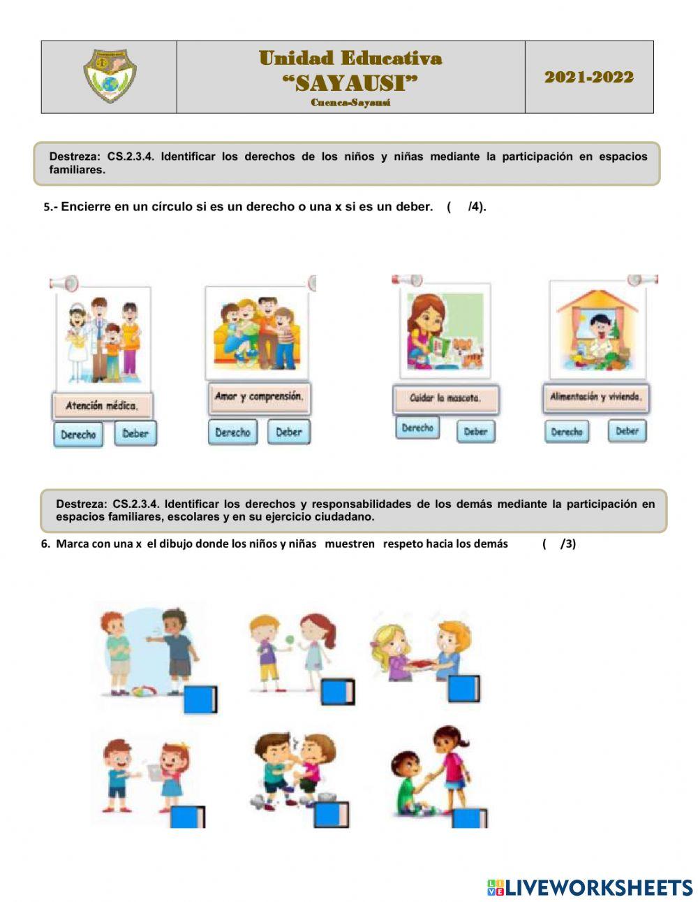 Examen segundo quimestre estudios sociales