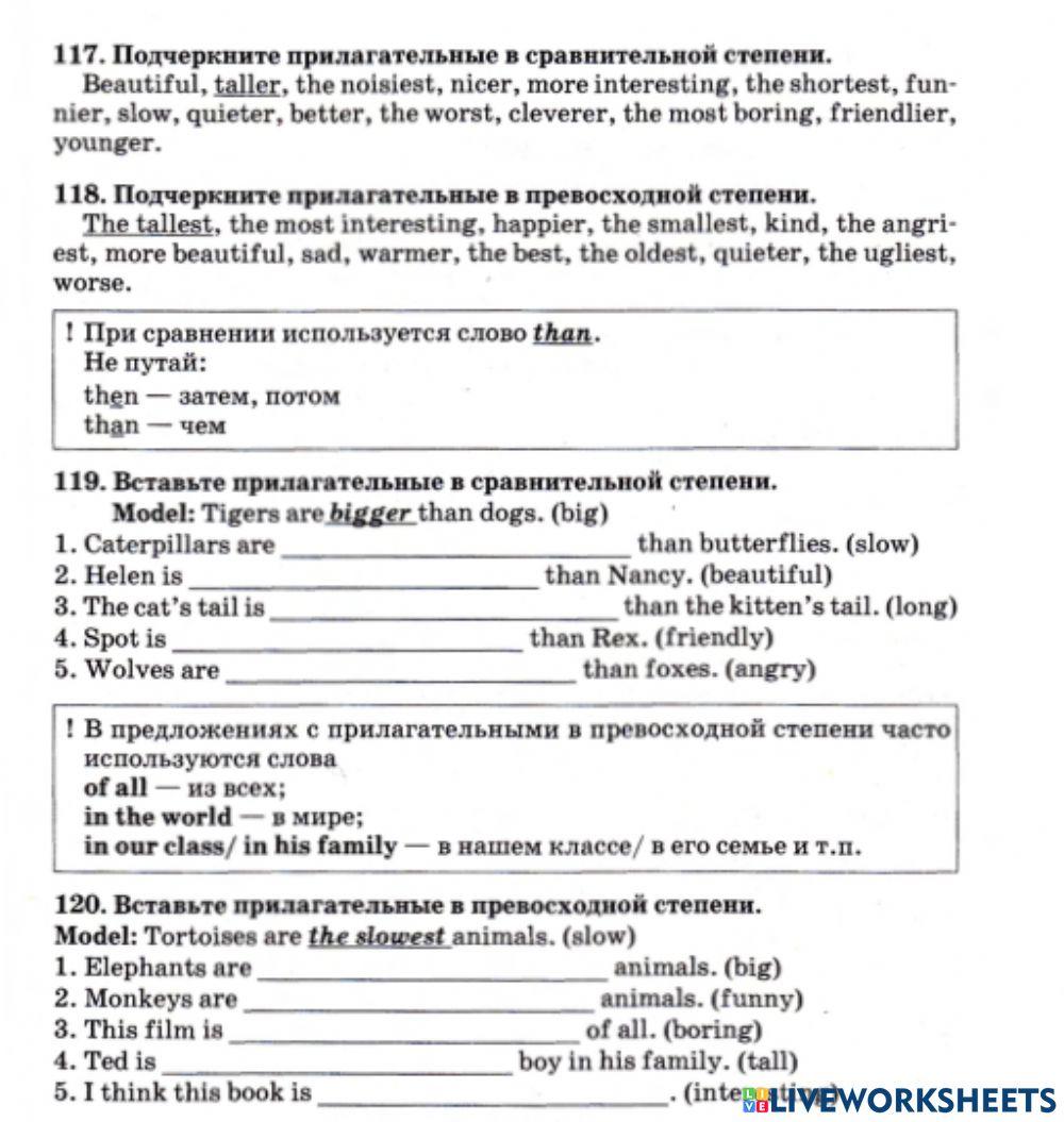 Degrees of comparison
