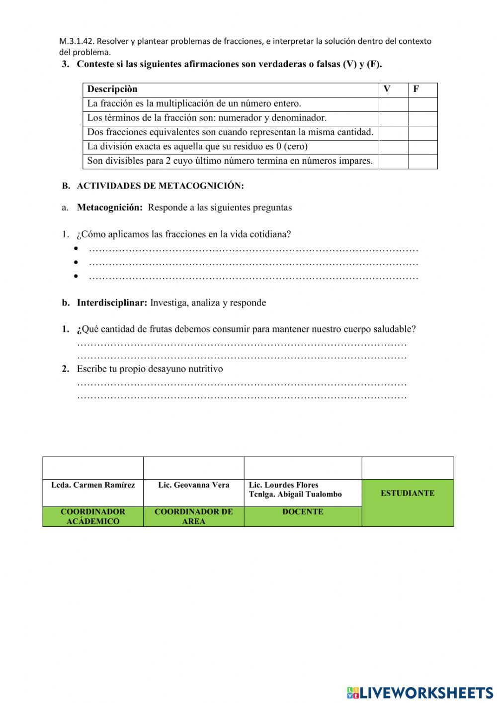 Examen de matemáticas
