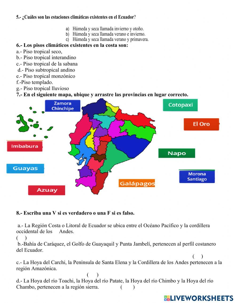 Exámen segundo quimestre