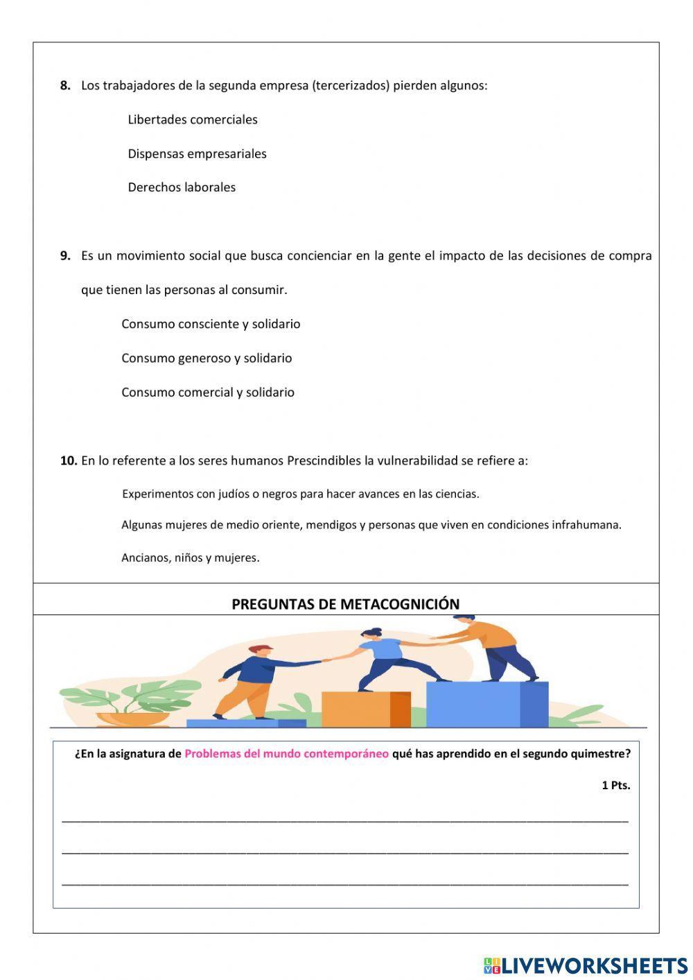Examen Problemas Mundo C. 3er curso II Quimestre