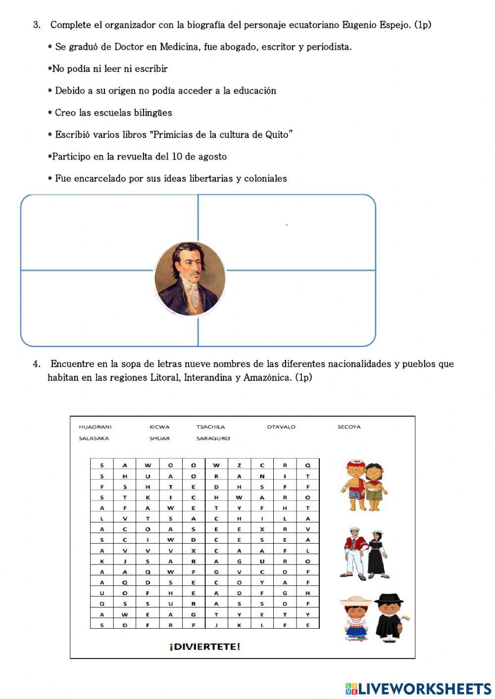 Examen de sociales alfredo cisneros