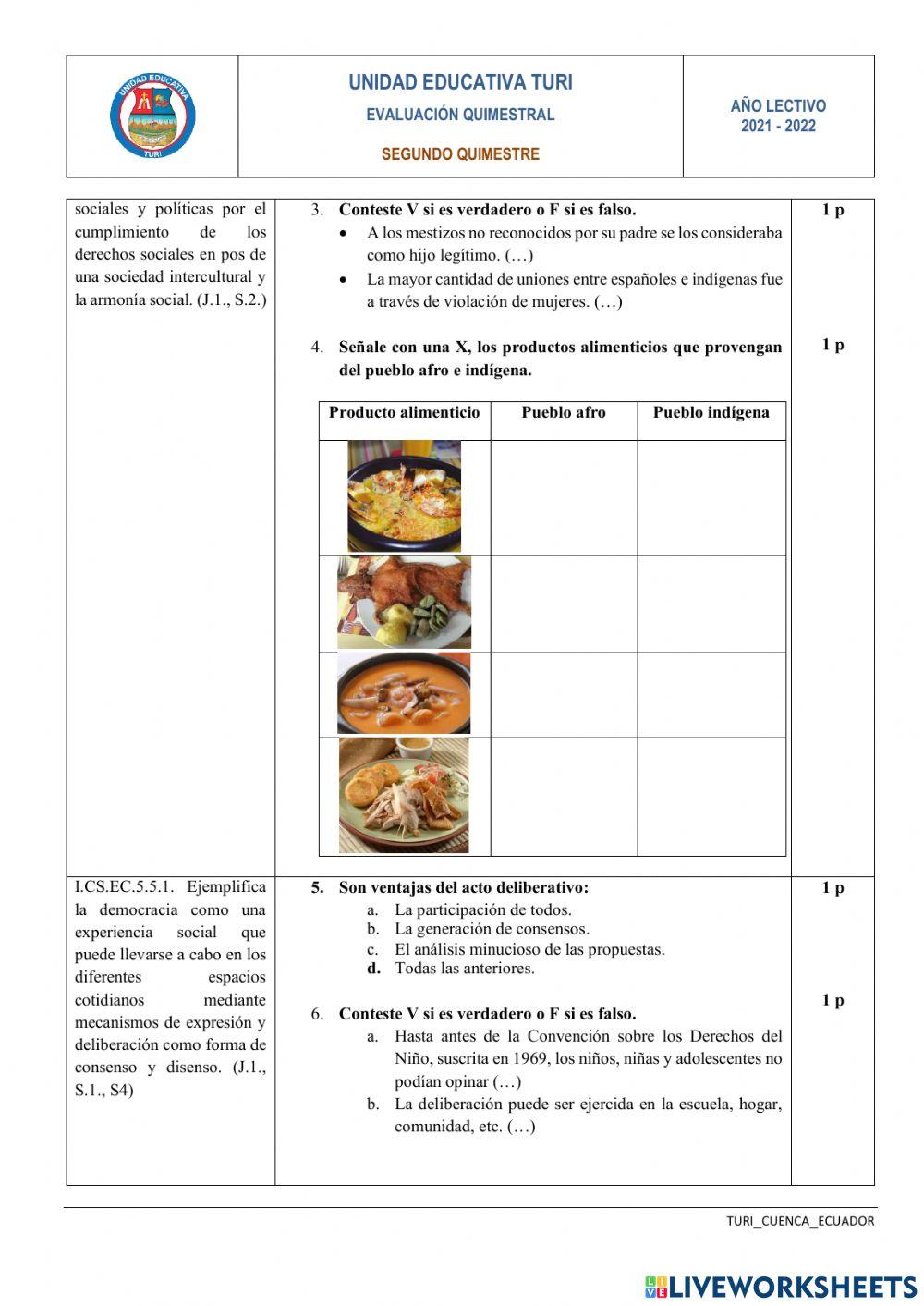 Examen de Educación para la Ciudadanía