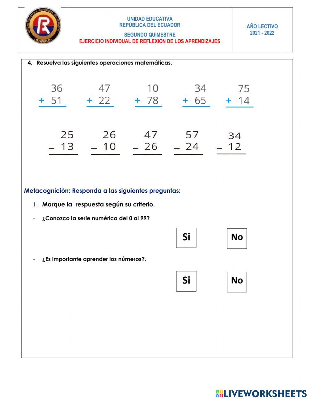 Examen de Matemática