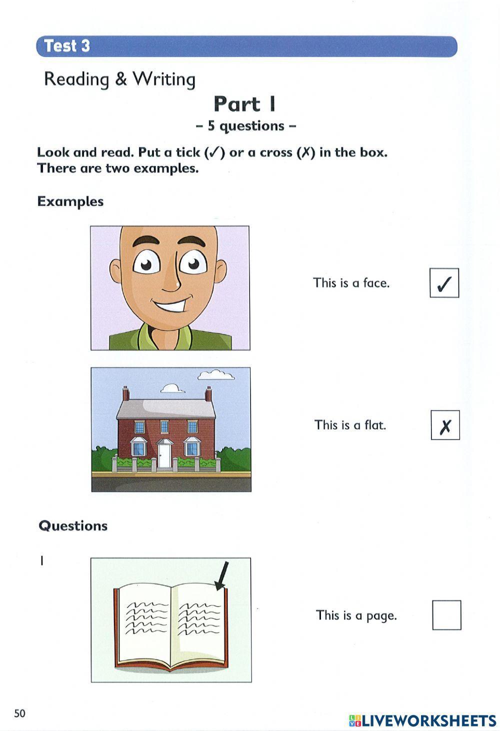 Pre a1 starters reading
