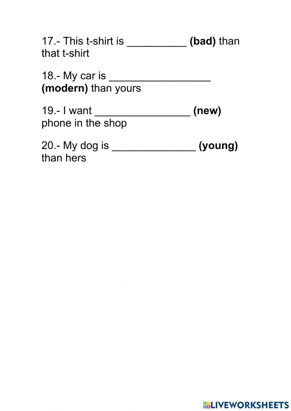Comparative & Superlative