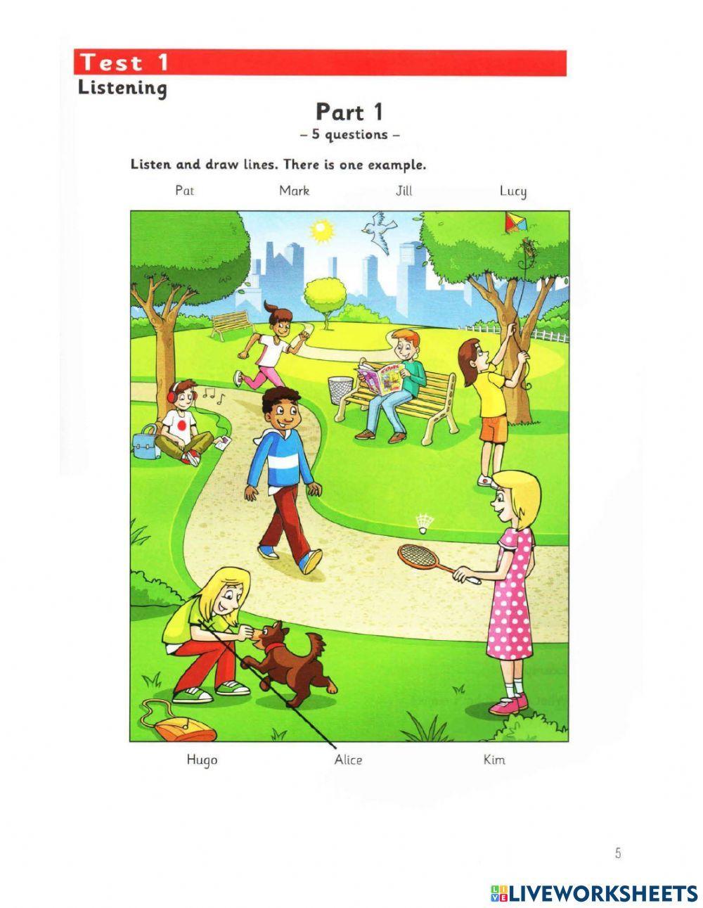 Starter 2 (2018) - Test 1 - Listening