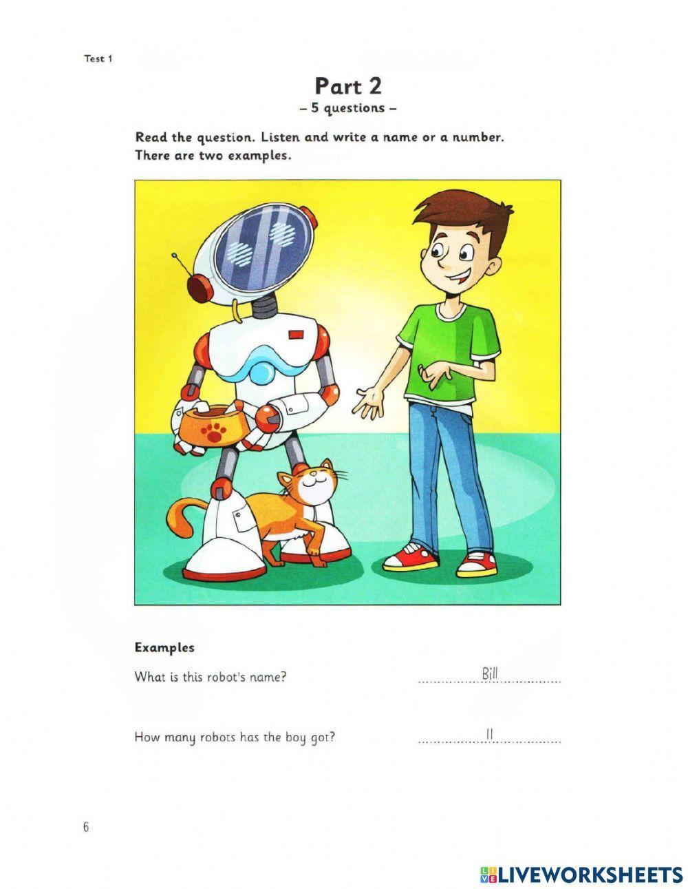 Starter 2 (2018) - Test 1 - Listening