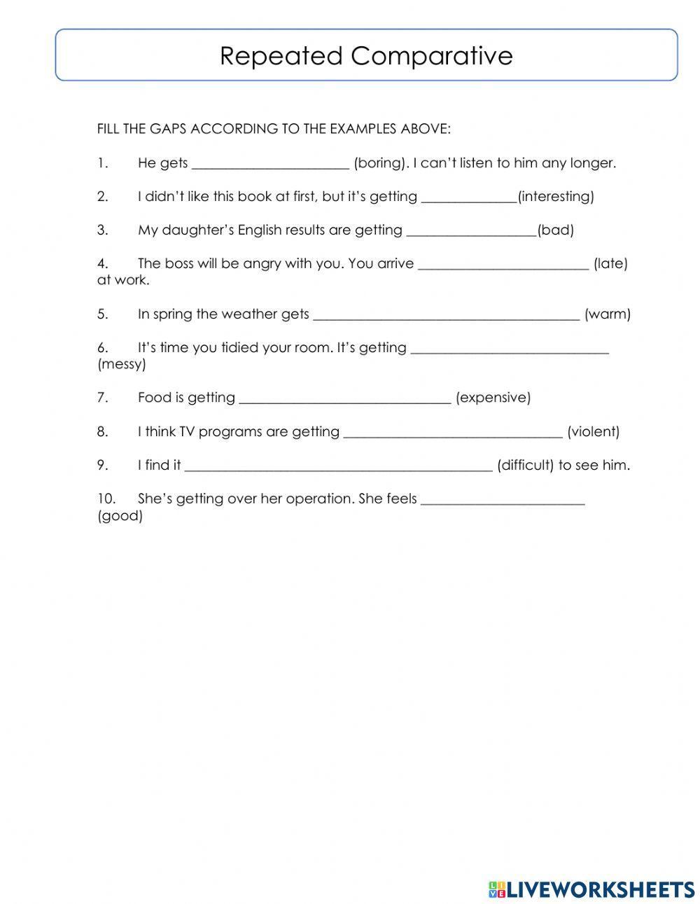 Repeated Comparatives