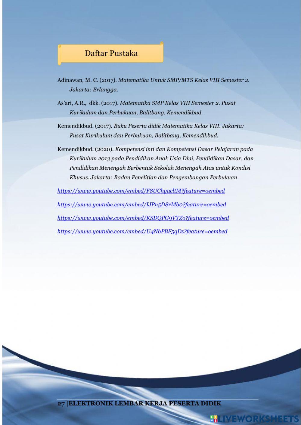 Lembar Kerja Peserta Didik 4 “Panjang Busur dan Luas Juring Lingkaran”