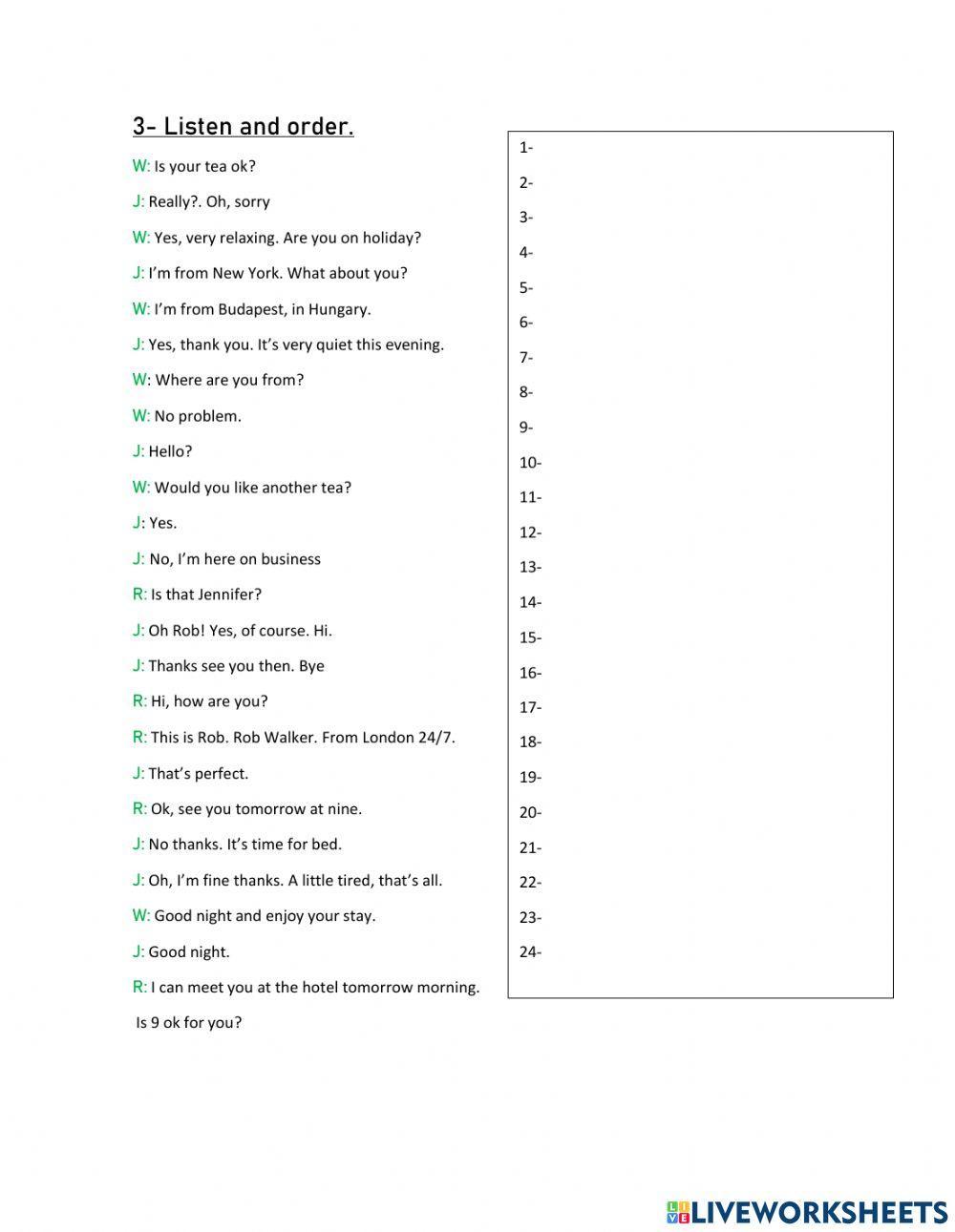 Listening: Arriving in London