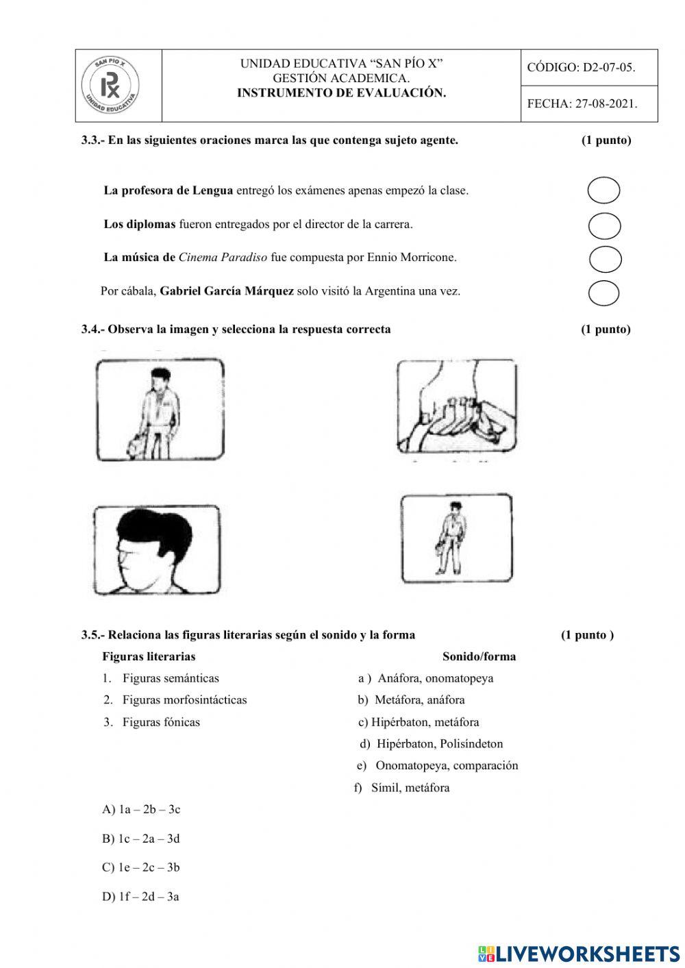 Examen quimestral