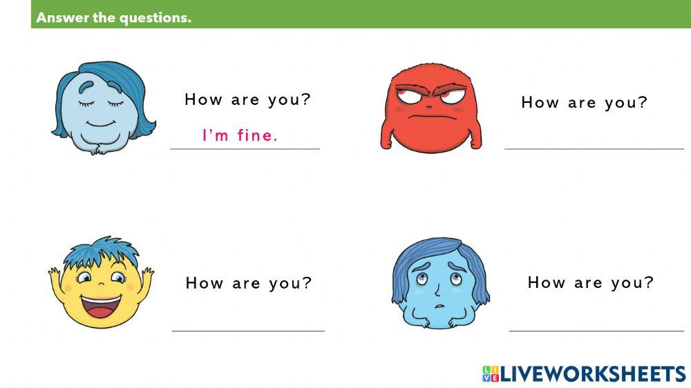 L8 - A23 - Review, How are you, feelings