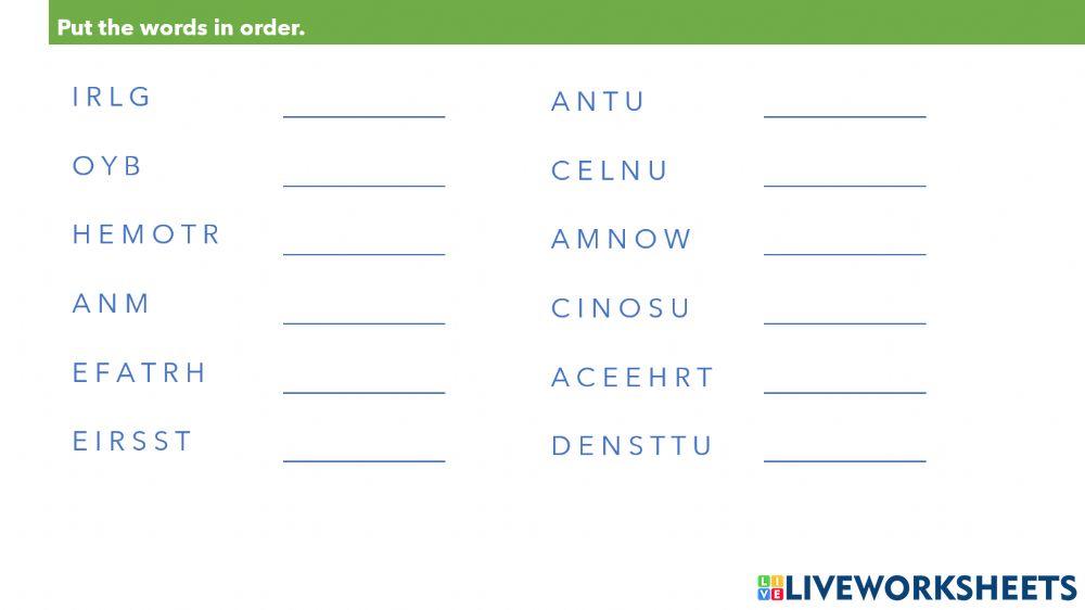 L8 - A24 - Review, Words, Family