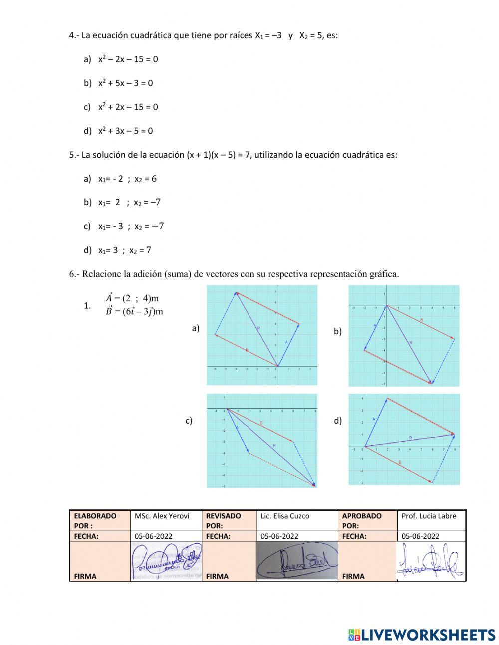 Examen 2do quimestre