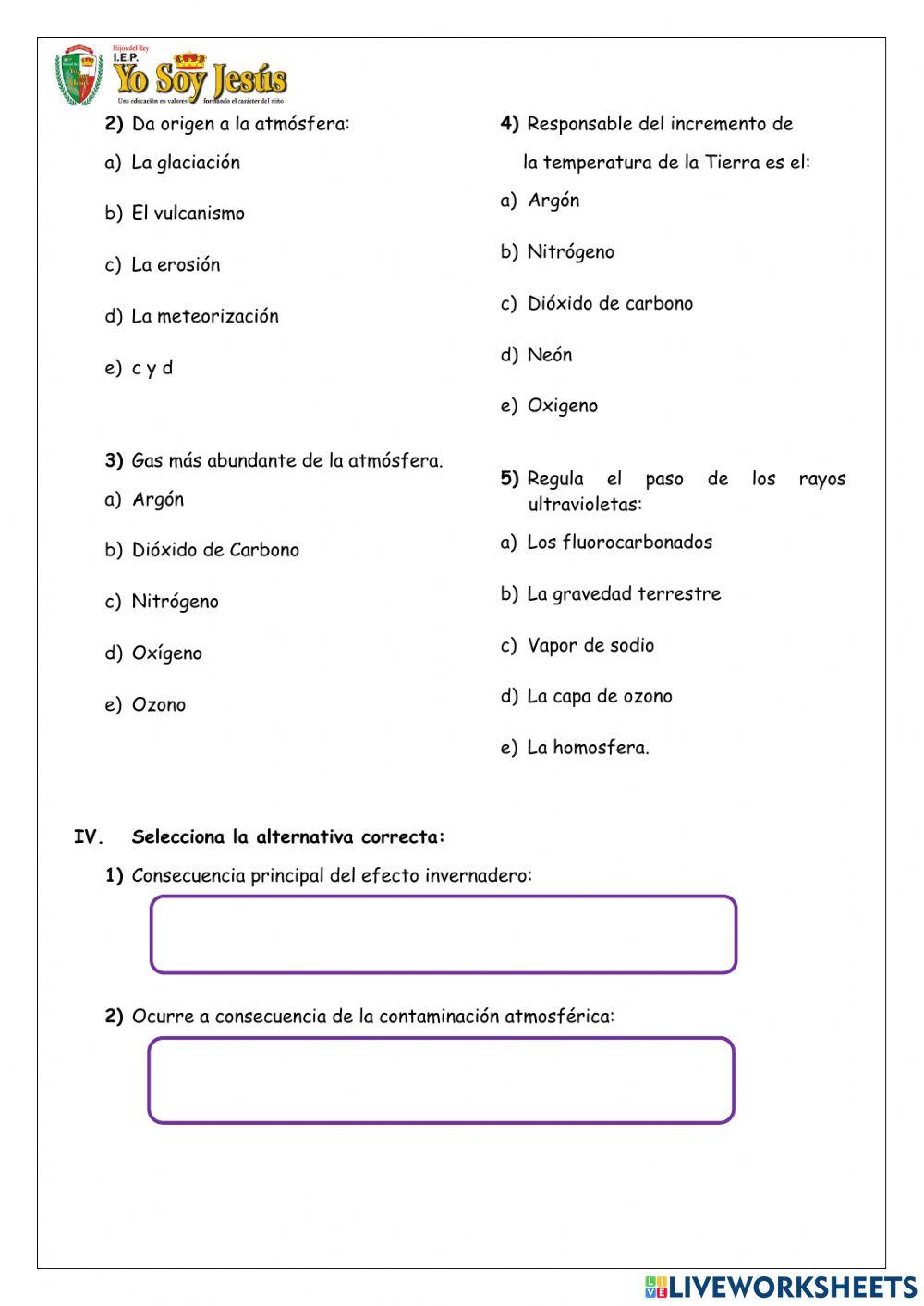 Examen de geografía