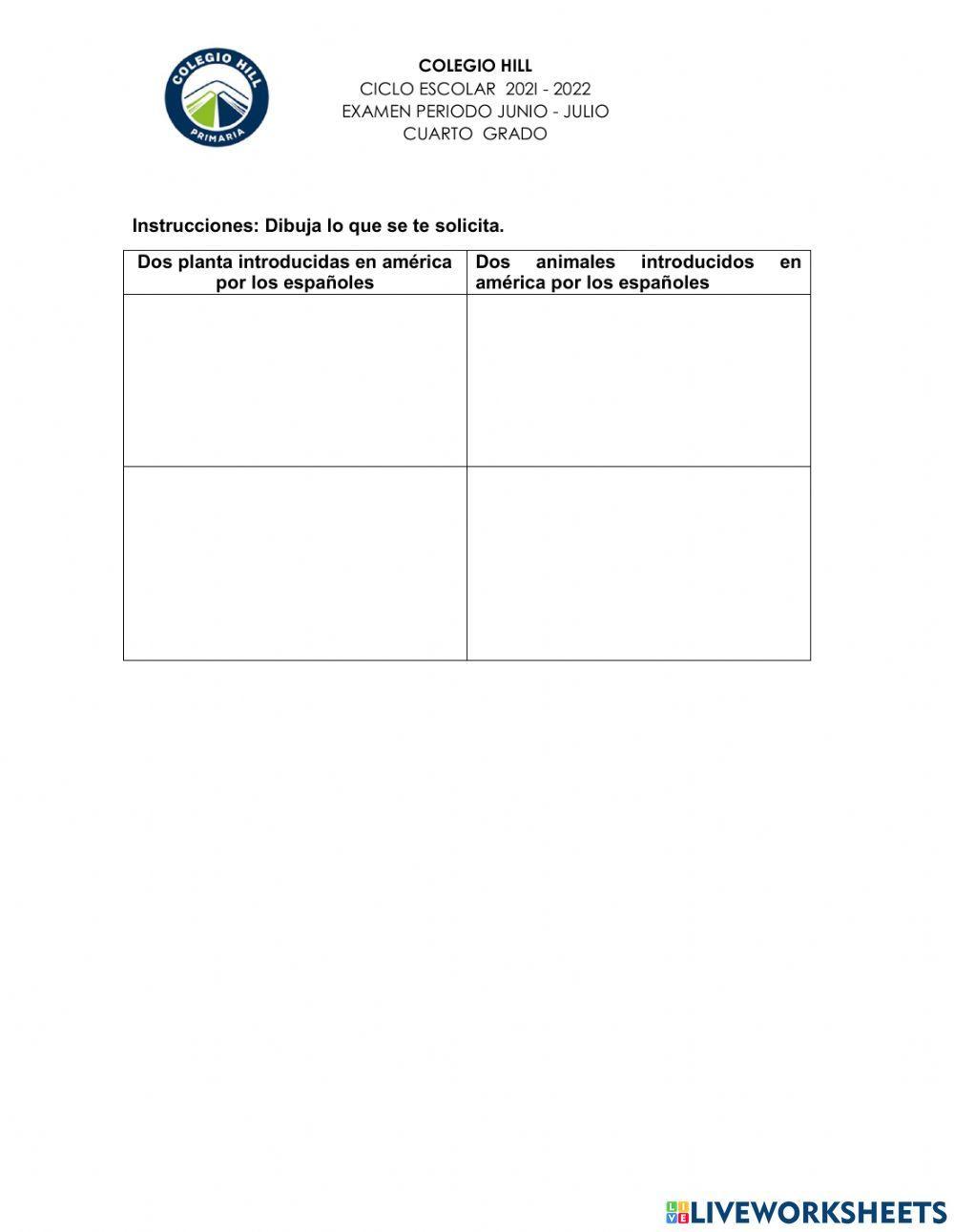 Examen de historia junio