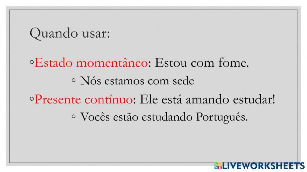 Ser ou Estar