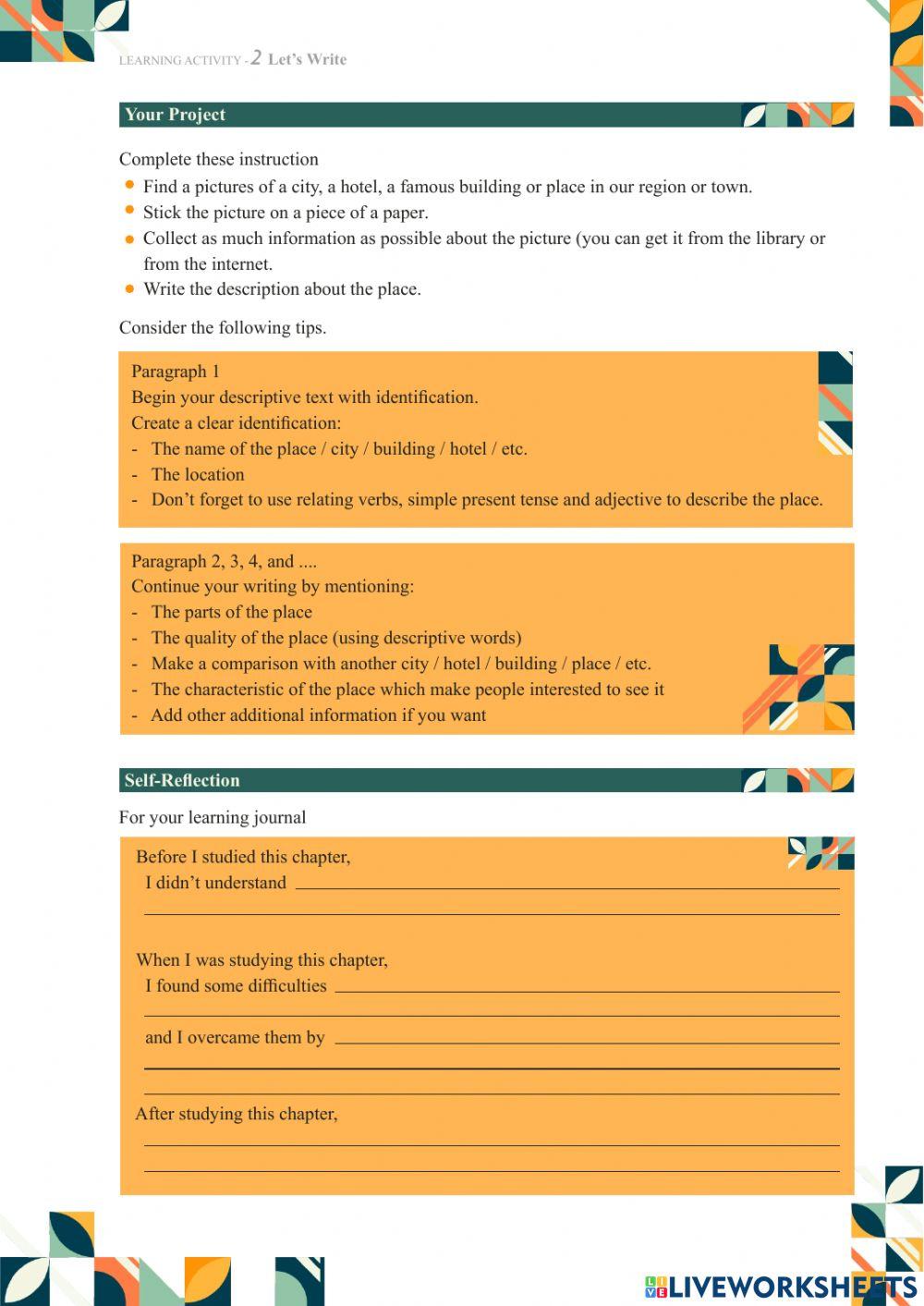 Cozy of Writing Descriptive Text Module for Tenth Grade Senior High School Students