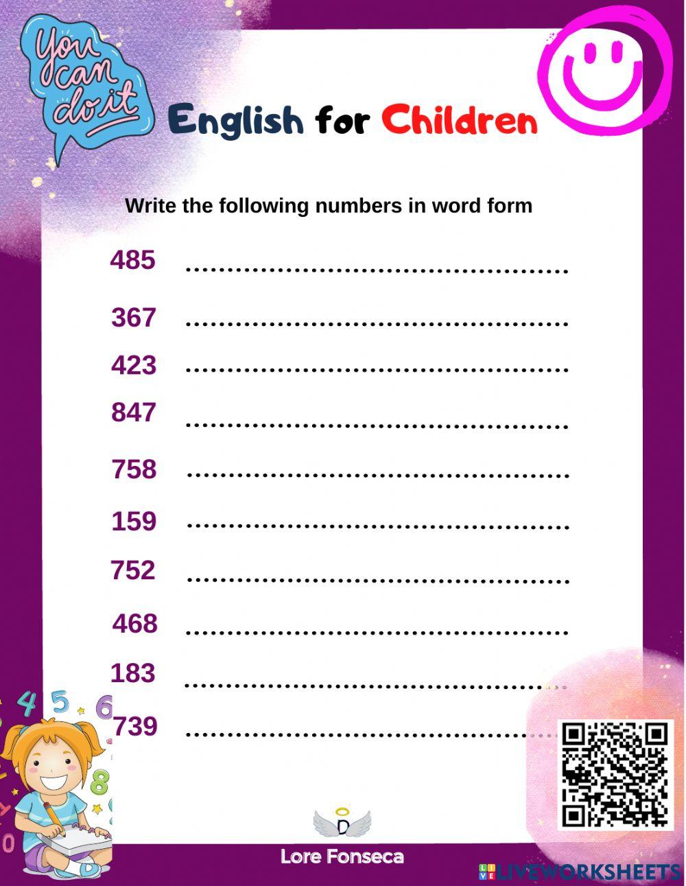 Cardinal numbers 3 digits efc