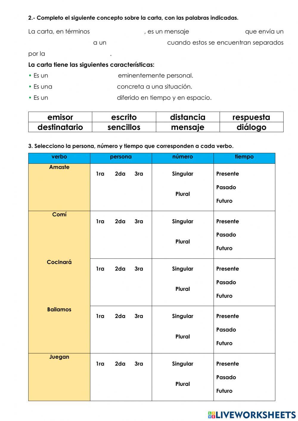 Evaluación Lengua y Literatura