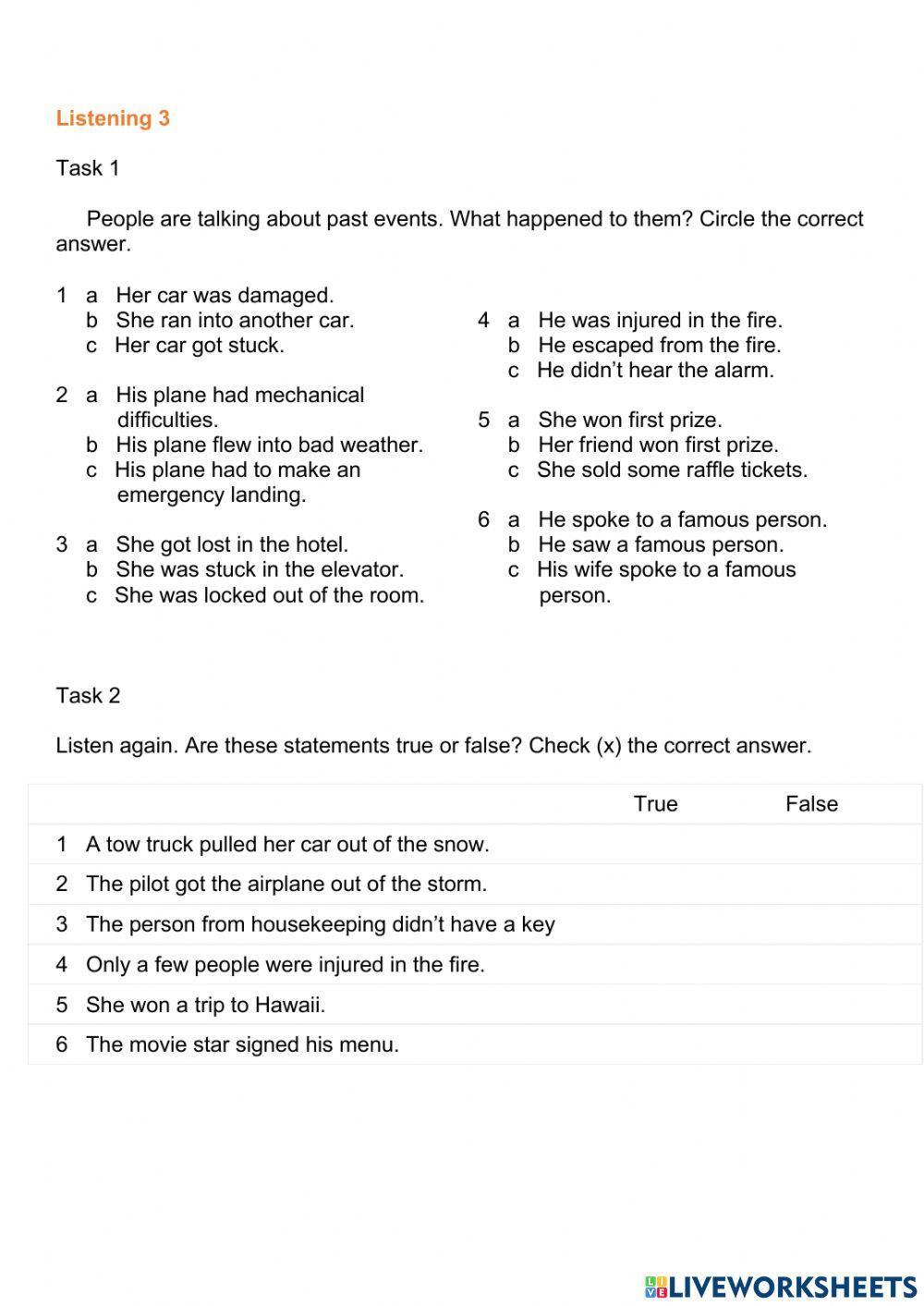 Practice Listening English - Past Events