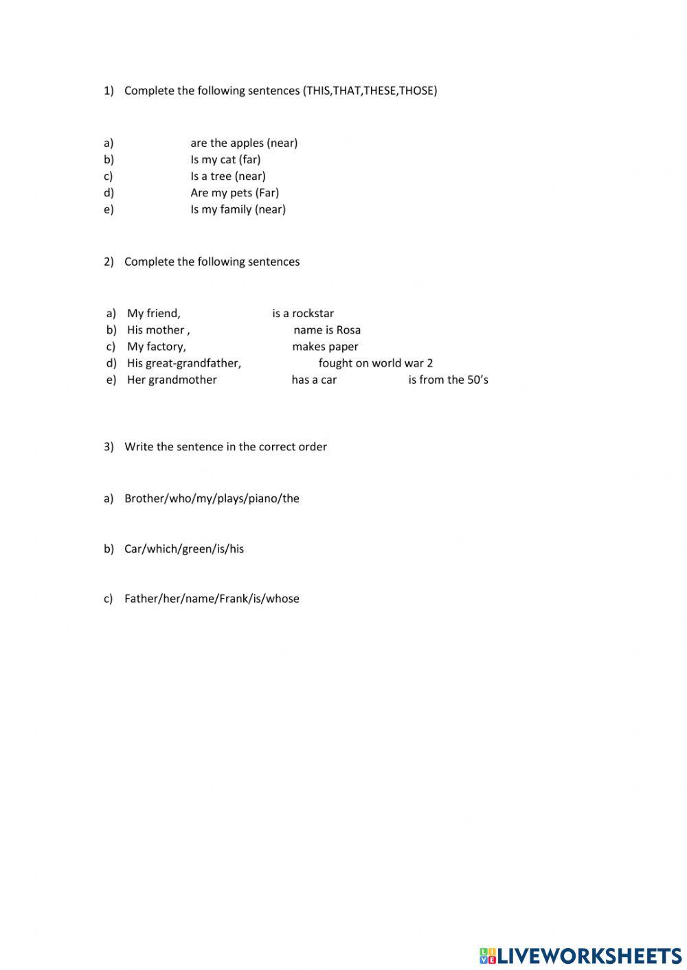 Class 7 activity | Live Worksheets