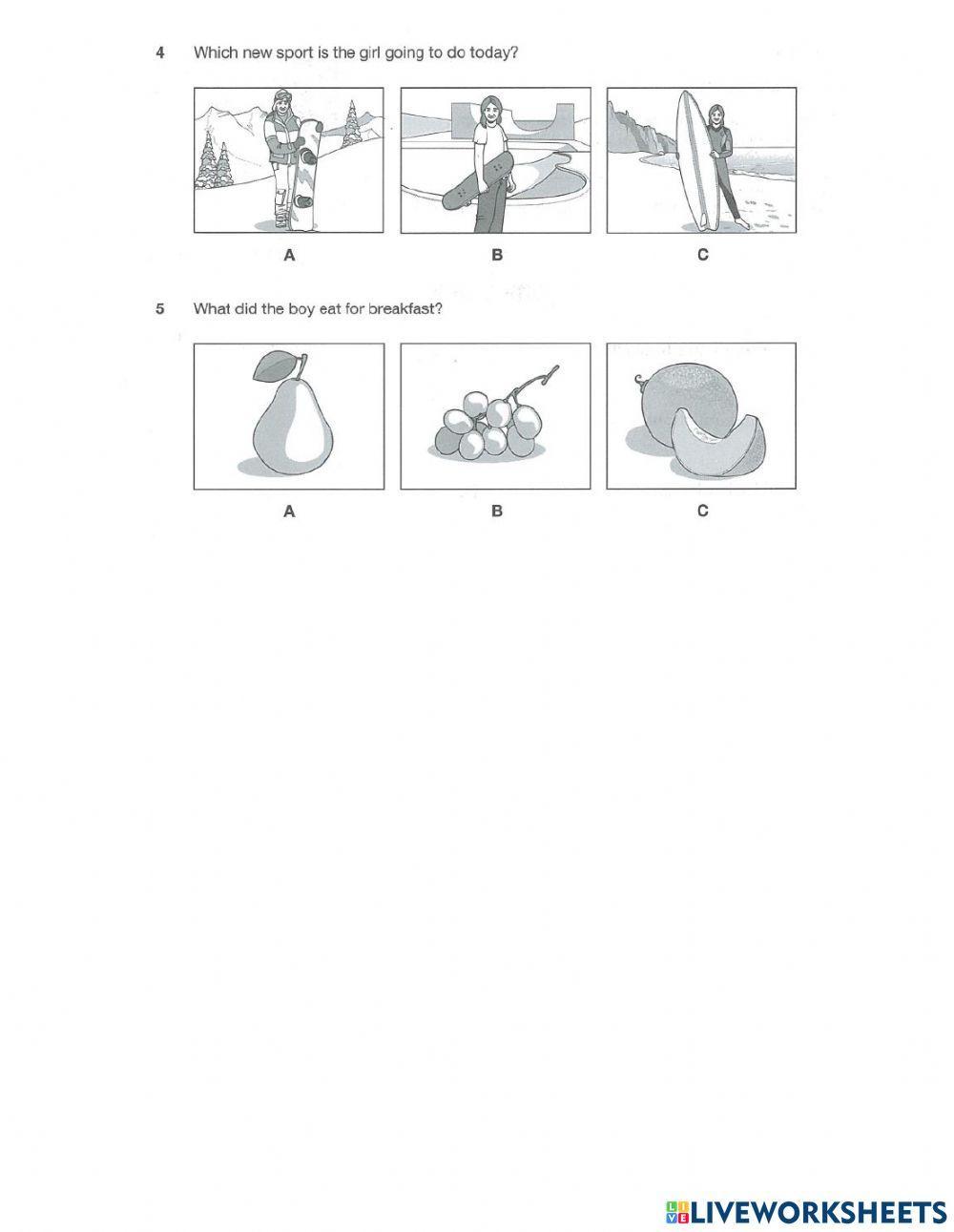 Listening K exercise test 2 p 34