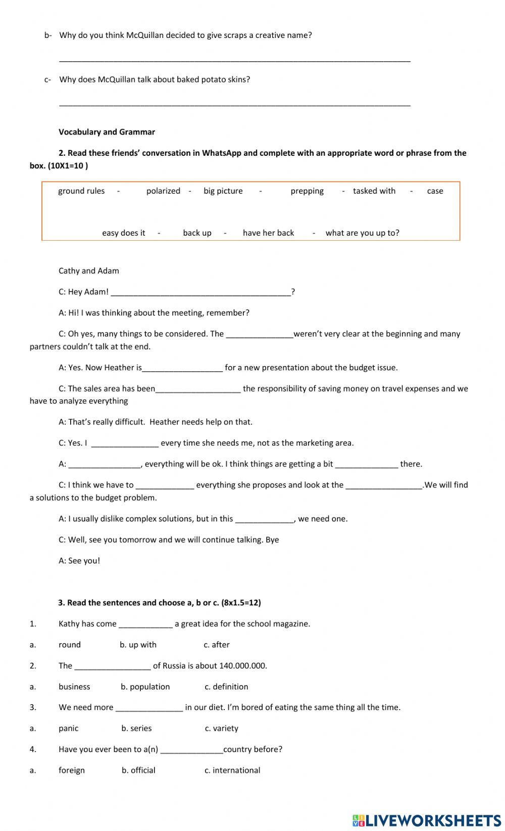 Questions tags- reading- listening