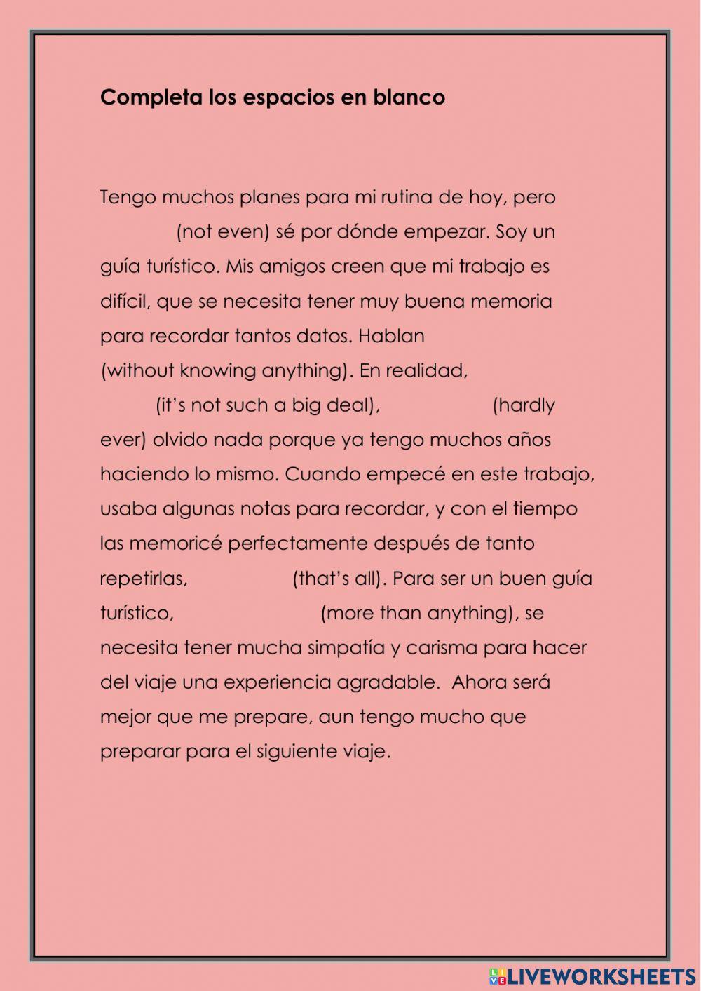 Frases negativas en español (negativos en español)