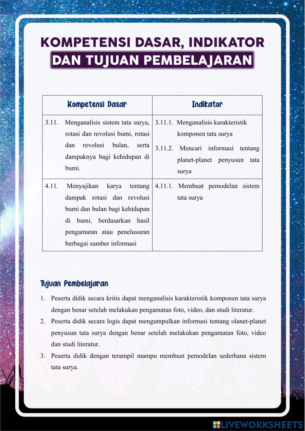 JELAJAH ANGKASA - Kegiatan 1